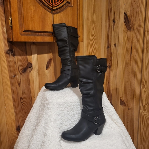 Rialto Crystal, Women's, tall black boots,  size 9.5 - Picture 2 of 7